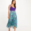 Jupe Longue évasée Imprimé Floral Multico Femme