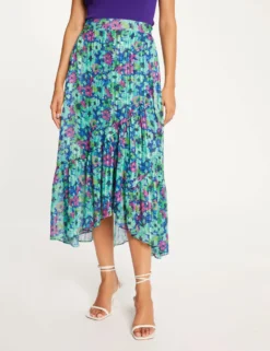 Jupe Longue évasée Imprimé Floral Multico Femme -Mode de Reve Magasin jupe longue evasee imprime floral multico femme vue5 32536300952600900