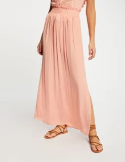 Jupe Longue Fluide Taille élastiquée Rose Moyen Femme 7 Jupe Longue Fluide Taille élastiquée Rose Moyen Femme -Mode de Reve Magasin jupe longue fluide taille elastiquee rose moyen femme vue5 32536300759720514