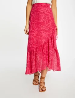 Jupe Longue Portefeuille Imprimé Léopard Rose Femme 7 Jupe Longue Portefeuille Imprimé Léopard Rose Femme -Mode de Reve Magasin jupe longue portefeuille imprime leopard rose femme vue5 32536300938130503