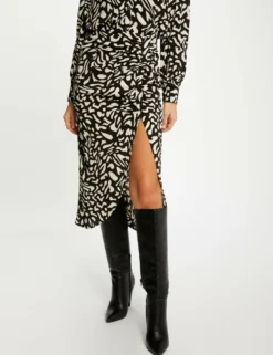 Jupe Midi Droite Imprimé Abstrait Multico Femme -Mode de Reve Magasin jupe midi droite imprime abstrait multico femme vue5 32536300940820900