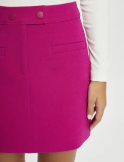 Jupe Trapèze Taille Haute Framboise Femme -Mode de Reve Magasin jupe trapeze taille haute framboise femme vue4 32536300929370502