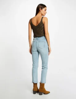 Pull Débardeur à Ornements Métalliques Vert Kaki Femme -Mode de Reve Magasin pull debardeur a ornements metalliques vert kaki femme vue2 32536300898830715