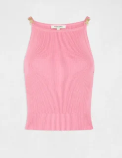 Pull Débardeur Bretelles Fines Rose Clair Femme -Mode de Reve Magasin pull debardeur bretelles fines rose clair femme vue3 32536300930720513