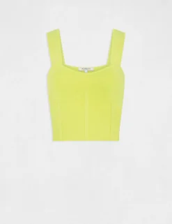 Pull Débardeur Bretelles Larges Anis Femme -Mode de Reve Magasin pull debardeur bretelles larges anis femme vue3 32536300932570604