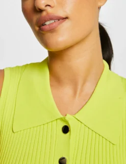 Pull Débardeur Sans Manches Col Polo Anis Femme 9 Pull Débardeur Sans Manches Col Polo Anis Femme -Mode de Reve Magasin pull debardeur sans manches col polo anis femme vue4 32536300930950604