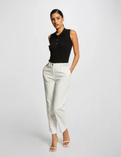 Pull Débardeur Sans Manches Col Polo Noir Femme -Mode de Reve Magasin pull debardeur sans manches col polo noir femme vue5 32536300930950100