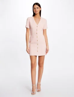 Robe Ajustée Boutonnée Rose Femme 9 Robe Ajustée Boutonnée Rose Femme -Mode de Reve Magasin robe ajustee boutonnee rose femme vue5 32536300946650503