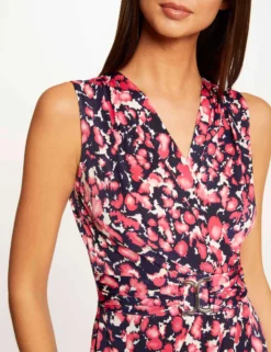 Robe Ajustée Drapée Imprimé Abstrait Rose Femme 8 Robe Ajustée Drapée Imprimé Abstrait Rose Femme -Mode de Reve Magasin robe ajustee drapee imprime abstrait rose femme vue6 32536300945620503