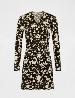 Robe Ajustée Froncée Imprimé Abstrait Multico Femme 9 Robe Ajustée Froncée Imprimé Abstrait Multico Femme -Mode de Reve Magasin robe ajustee froncee imprime abstrait multico femme vue3 32536300945540900