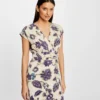 Robe Ajustée Imprimé Floral Multico Femme