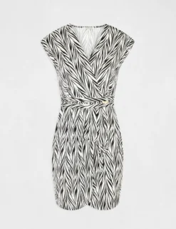 Robe Ajustée Imprimé Géométrique Multico Femme -Mode de Reve Magasin robe ajustee imprime geometrique multico femme vue3 32536300945600900