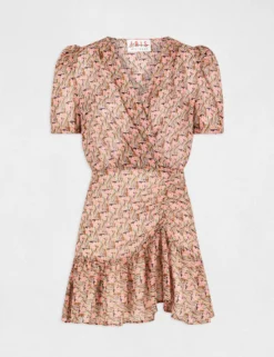 Robe Ajustée Imprimé Végétal Multico Femme -Mode de Reve Magasin robe ajustee imprime vegetal multico femme vue3 32536300904380900