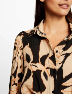 Robe Chemise Droite Imprimé Végétal Multico Femme 11 Robe Chemise Droite Imprimé Végétal Multico Femme -Mode de Reve Magasin robe chemise droite imprime vegetal multico femme vue4 32536300955290900