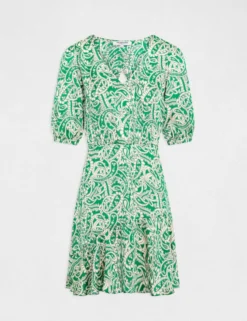 Robe Cintrée Dos Ouvert Satin Imprimée Multico Femme -Mode de Reve Magasin robe cintree dos ouvert satin imprimee multico femme vue3 32536300954950900