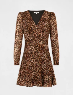 Robe Cintrée Imprimé Léopard Multico Femme -Mode de Reve Magasin robe cintree imprime leopard multico femme vue3 32536300950470900