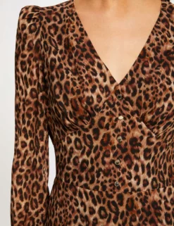 Robe Cintrée Imprimé Léopard Multico Femme -Mode de Reve Magasin robe cintree imprime leopard multico femme vue6 32536300950470900