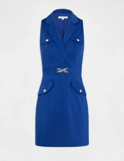 Robe Droite Avec Ornement Métallique Bleu Electrique Femme 9 Robe Droite Avec Ornement Métallique Bleu Electrique Femme -Mode de Reve Magasin robe droite avec ornement metallique bleu electrique femme vue3 32536300896940314