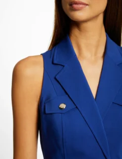 Robe Droite Avec Ornement Métallique Bleu Electrique Femme 7 Robe Droite Avec Ornement Métallique Bleu Electrique Femme -Mode de Reve Magasin robe droite avec ornement metallique bleu electrique femme vue6 32536300896940314