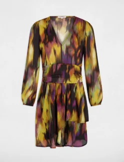 Robe Droite Fluide Imprimé Abstrait Multico Femme -Mode de Reve Magasin robe droite fluide imprime abstrait multico femme vue3 32536300940960900