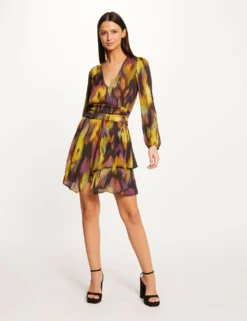 Robe Droite Fluide Imprimé Abstrait Multico Femme -Mode de Reve Magasin robe droite fluide imprime abstrait multico femme vue5 32536300940960900