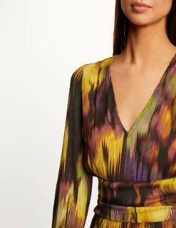 Robe Droite Fluide Imprimé Abstrait Multico Femme -Mode de Reve Magasin robe droite fluide imprime abstrait multico femme vue6 32536300940960900