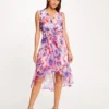 Robe Droite Sans Manches Imprimé Floral Multico Femme