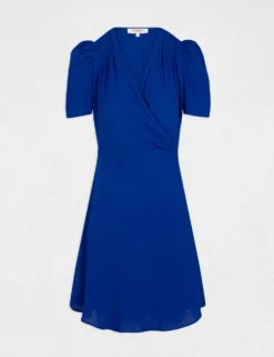 Robe évasée Avec Col Cache-coeur Bleu Electrique Femme 10 Robe évasée Avec Col Cache-coeur Bleu Electrique Femme -Mode de Reve Magasin robe evasee avec col cache coeur bleu electrique femme vue3 32536300886190314