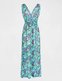 Robe Longue Droite Imprimé Floral Multico Femme 10 Robe Longue Droite Imprimé Floral Multico Femme -Mode de Reve Magasin robe longue droite imprime floral multico femme vue3 32536300951370900