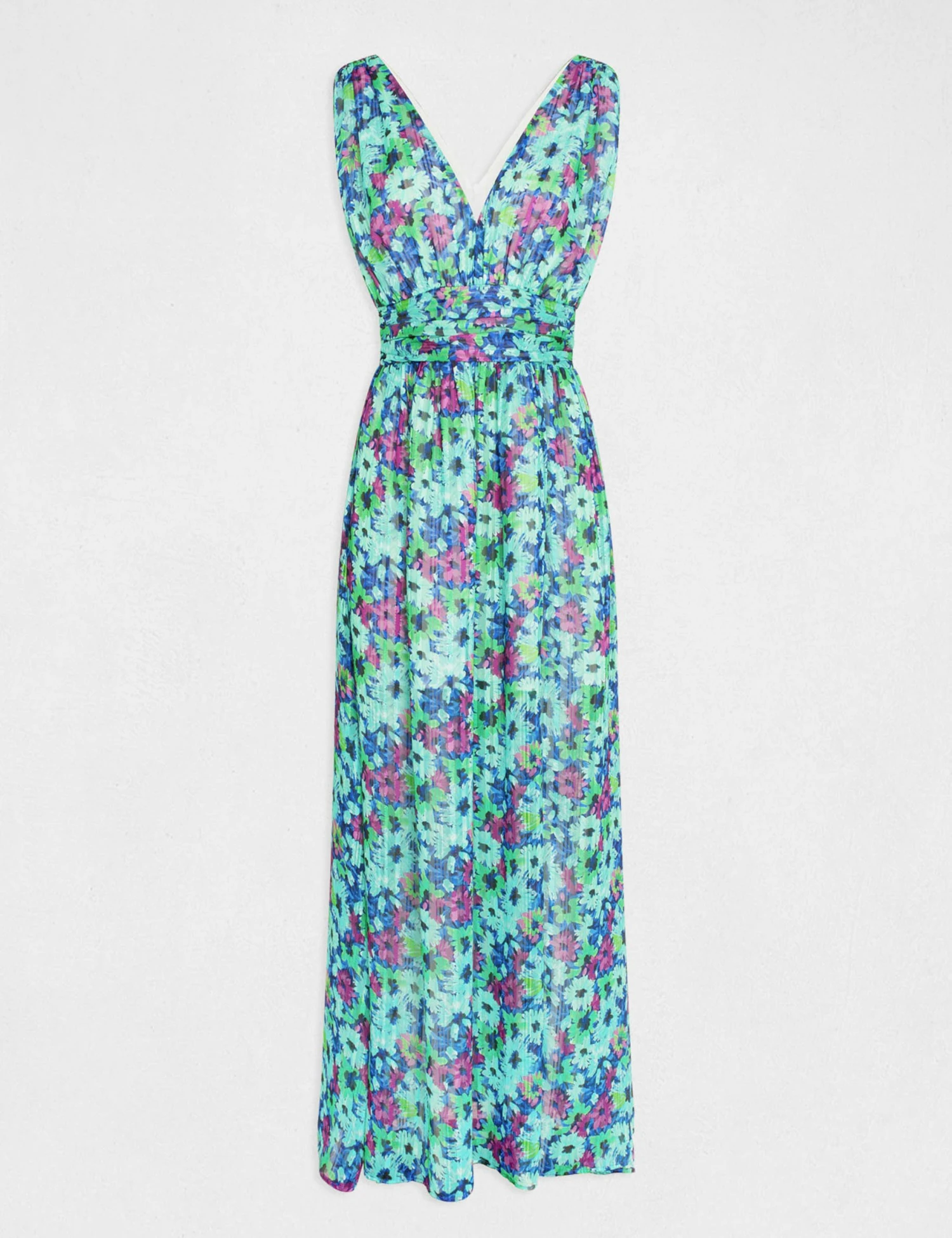 Robe Longue Droite Imprimé Floral Multico Femme 5 Robe Longue Droite Imprimé Floral Multico Femme – Image 5