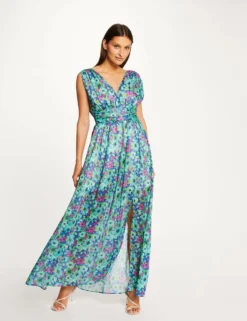 Robe Longue Droite Imprimé Floral Multico Femme 9 Robe Longue Droite Imprimé Floral Multico Femme -Mode de Reve Magasin robe longue droite imprime floral multico femme vue5 32536300951370900