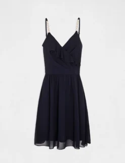 Robe Patineuse Avec Col Cache-coeur Marine Femme -Mode de Reve Magasin robe patineuse avec col cache coeur marine femme vue3 32536300931690301