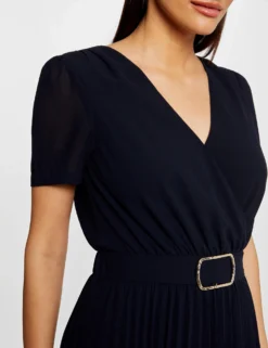 Robe Patineuse Bas Plissé Marine Femme -Mode de Reve Magasin robe patineuse bas plisse marine femme vue6 32536300950610301