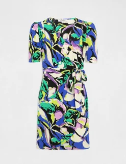 Robe Portefeuille Imprimé Abstrait Multico Femme -Mode de Reve Magasin robe portefeuille imprime abstrait multico femme vue3 32536300958780900