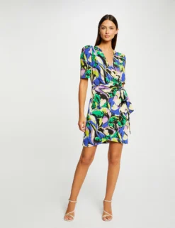 Robe Portefeuille Imprimé Abstrait Multico Femme -Mode de Reve Magasin robe portefeuille imprime abstrait multico femme vue5 32536300958780900