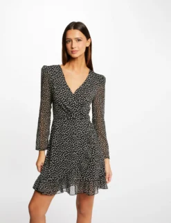 Robe Portefeuille Imprimé Pois Multico Femme
