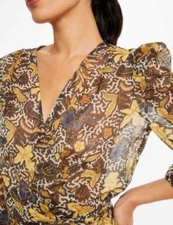 Robe Portefeuille Imprimé Végétal Multico Femme 11 Robe Portefeuille Imprimé Végétal Multico Femme -Mode de Reve Magasin robe portefeuille imprime vegetal multico femme vue4 32536300897050900