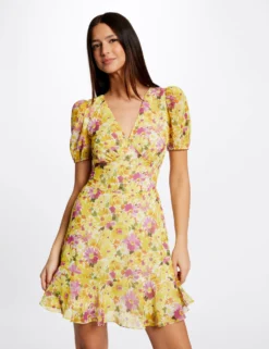 Robe Trapèze à Volants Imprimé Floral Multico Femme -Mode de Reve Magasin robe trapeze a volants imprime floral multico femme vue6 32536300947200900