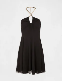 Robe Trapèze Avec Col Bustier Noir Femme -Mode de Reve Magasin robe trapeze avec col bustier noir femme vue3 32536300931700100