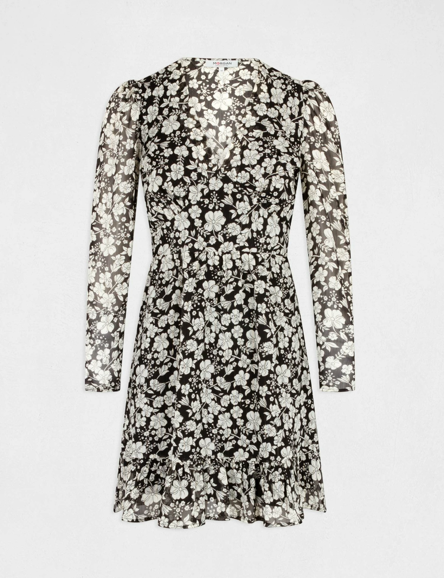 Robe Trapèze Fluide Imprimé Floral Multico Femme 4 Robe Trapèze Fluide Imprimé Floral Multico Femme – Image 4