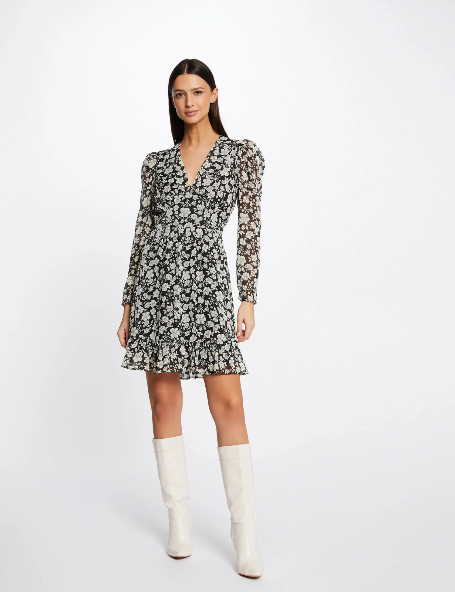 Robe Trapèze Fluide Imprimé Floral Multico Femme 3 Robe Trapèze Fluide Imprimé Floral Multico Femme – Image 3