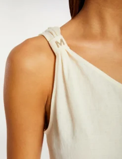 T-shirt à Manches Asymétriques Ecru Moyen Femme -Mode de Reve Magasin t shirt a manches asymetriques ecru moyen femme vue4 32536300939150213