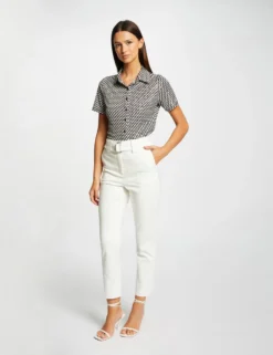 T-shirt Boutonné Imprimé Géométrique Multico Femme -Mode de Reve Magasin t shirt boutonne imprime geometrique multico femme vue5 32536300958890900