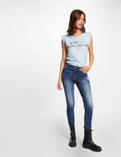 T-shirt Manches Courtes à Inscription Ciel Femme -Mode de Reve Magasin t shirt manches courtes a inscription ciel femme vue5 32536300883890302