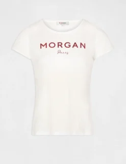 T-shirt Manches Courtes à Inscription Corail Femme -Mode de Reve Magasin t shirt manches courtes a inscription corail femme vue3 32536300887620706