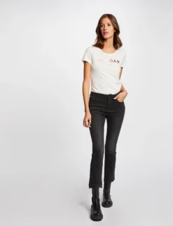 T-shirt Manches Courtes à Inscription Corail Femme -Mode de Reve Magasin t shirt manches courtes a inscription corail femme vue5 32536300887620706