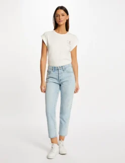 T-shirt Manches Courtes à Inscription Ecru Femme 7 T-shirt Manches Courtes à Inscription Ecru Femme -Mode de Reve Magasin t shirt manches courtes a inscription ecru femme vue5 32536300951700201