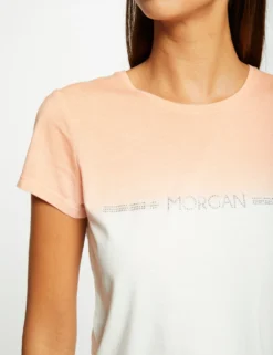 T-shirt Manches Courtes à Inscription Multico Femme -Mode de Reve Magasin t shirt manches courtes a inscription multico femme vue4 32536300939190900