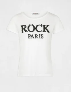 T-shirt Manches Courtes à Inscription Noir Femme -Mode de Reve Magasin t shirt manches courtes a inscription noir femme vue3 32536300942010100