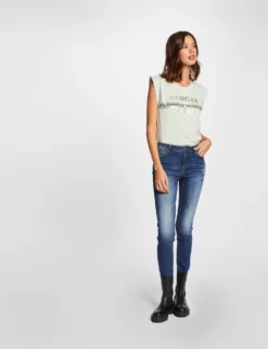 T-shirt Manches Courtes à Inscription Vert Clair Femme -Mode de Reve Magasin t shirt manches courtes a inscription vert clair femme vue5 32536300883890607